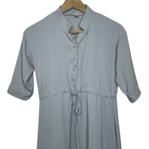 LIDAAI | Lilac Short Sleeve Dress with Waist Tie | Size M - Picture 4 of 11